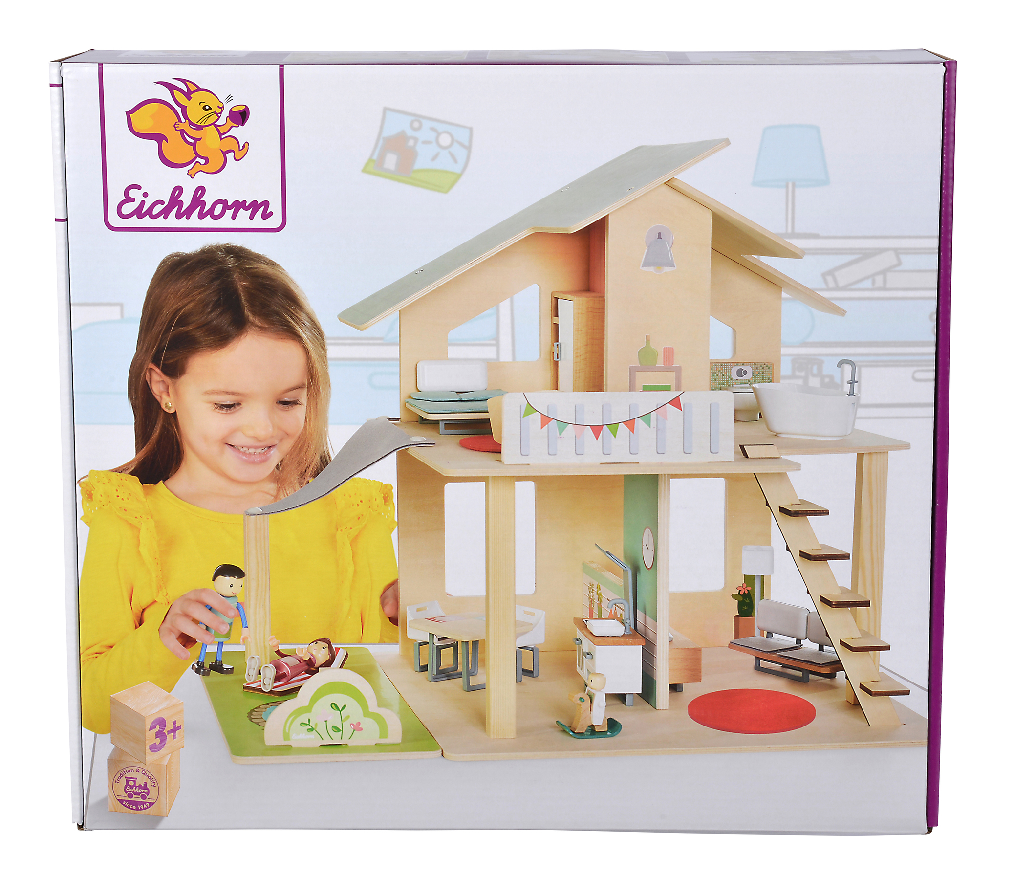 Eichhorn Puppenhaus mit Möbel
