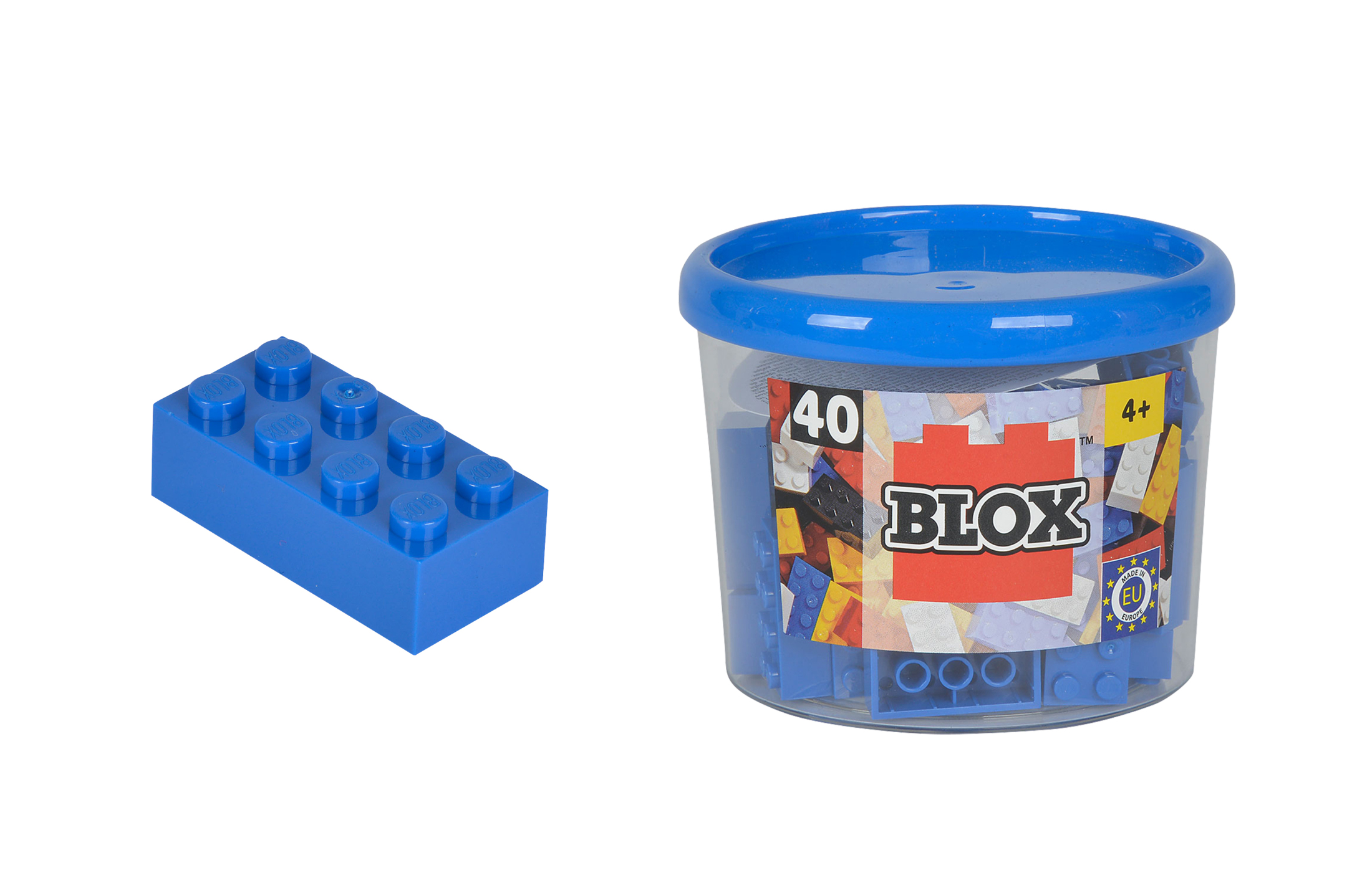 Blox 500 blaue 8er 4x2 Bricks von Simba Dickie Steine 